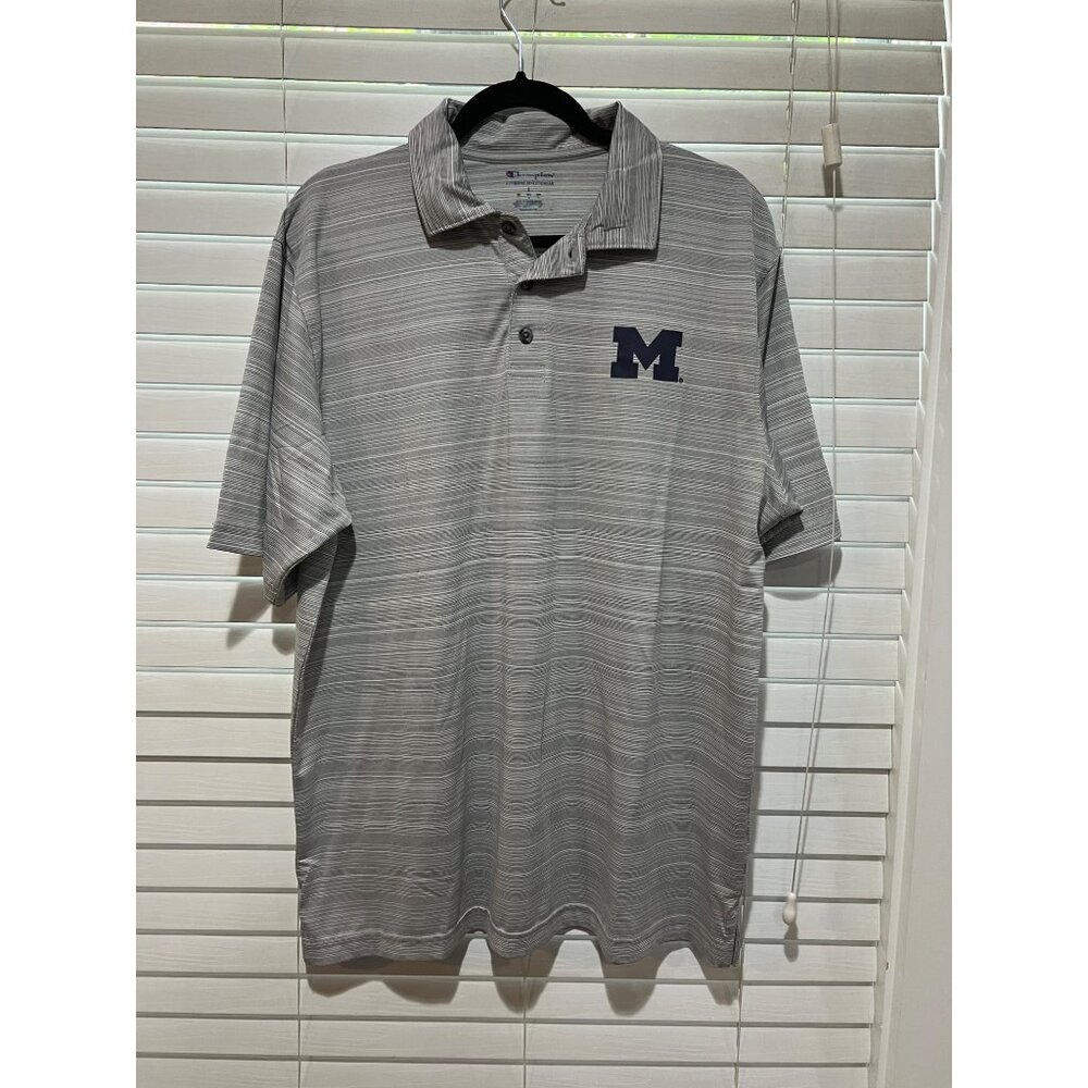 Champion Michigan Wolverine Polo‎ Shirt - Size L